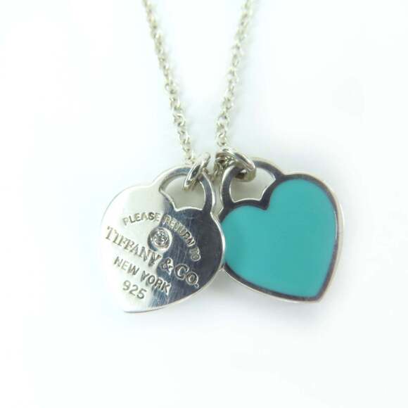 Tiffany & Co. Jewelry - TIFFANY Blue Diamond Heart Necklace